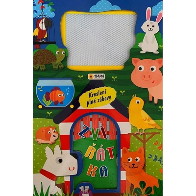 Zvířátka - knížka a magnetická kreslící tabulka