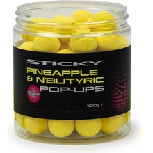 Sticky Baits plavajúce Boilies Pineapple & N´Butyric Pop-Ups 100g 12mm