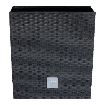 PROSPERPLAST RATO LOW Květináč 17x17x17cm ratan antracit