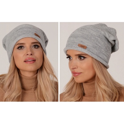 Fashionweek elegantní dámská teplá čepice beanie ZIZI-J4 šedý