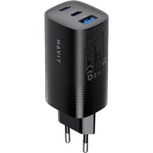 Havit UC20 GaN Зарядно устройство 65W 3 порта черно (UC20 EU)
