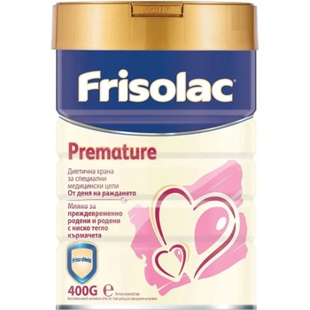 Frisolac Диетично мляко за недоносени бебета Frisolac - Premature, 400 g (8716200714815)