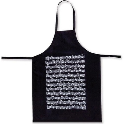 Vienna World Kuchyňská zástěra Partitura černá