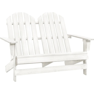 zahrada-XL 2místná zahradní židle Adirondack masivní jedle bílá