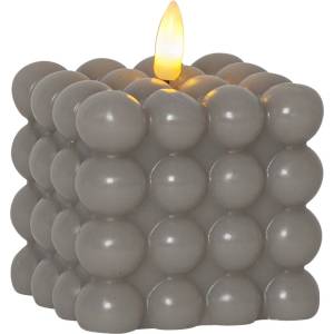 Star Trading LED свещ от сив восък , височина 9, 5 см Flamme Dot - Star Trading (061-52)