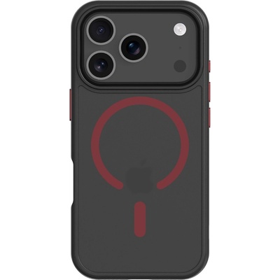 Tactical Хибриден удароустойчив кейс с MagSafe за iPhone 17 Pro - Tactical MagForce Hyperstealth 2.0 Cover (черен-червен) (57983126612)