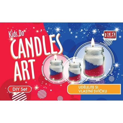 PEXI CANDLES ART Pieskové sviečky 3 ks České