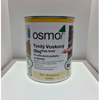 Osmo 3011 Tvrdý voskový olej Original 10 l Bezfarebný lesklý
