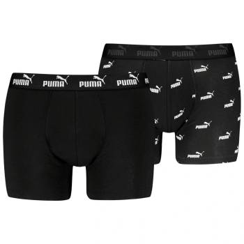 Image 1 of PUMA Elements Logo Print Boxers 2P Размер: L / Цвят: черен