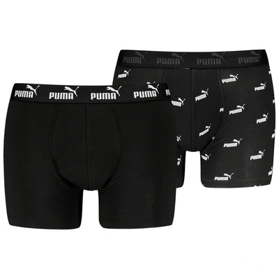 PUMA Elements Logo Print Boxers 2P Размер: L / Цвят: черен