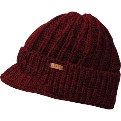 Pletex pletená čepice L491 Vínová