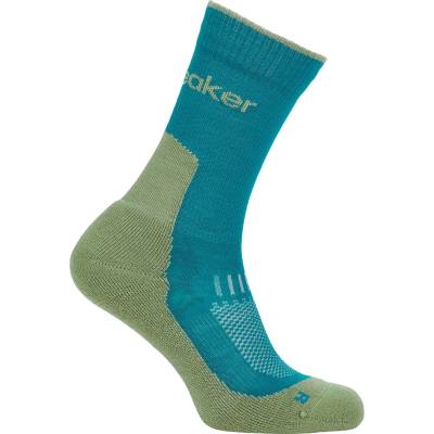 Icebreaker Дамски туристически чорапи Icebreaker Women's Merino Hike+ Light Crew Walking socks - Tidal Teal / Lichen - размер 41-43 (EU) (201-9235-0913)