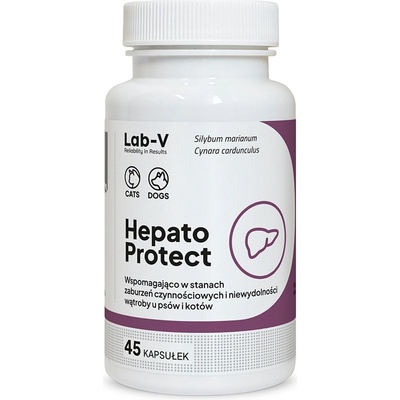 Lab-v Hepato Protect - Подкрепа за чернодробната функция при кучета и котки 45 капсули