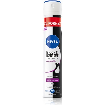 Nivea Black & White Authentic антиперспирант-спрей 72 ч. 200ml