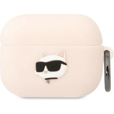 Karl Lagerfeld Кейс Karl Lagerfeld KLAPRUNCHP за AirPods Pro, розов / розов, Silicone Choupette Head 3D (KF001475-0)