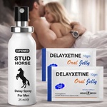  Задържащ спрей за мъже STUD Horse + 2бр Желе за забавяне на еякулацията Delayxetine