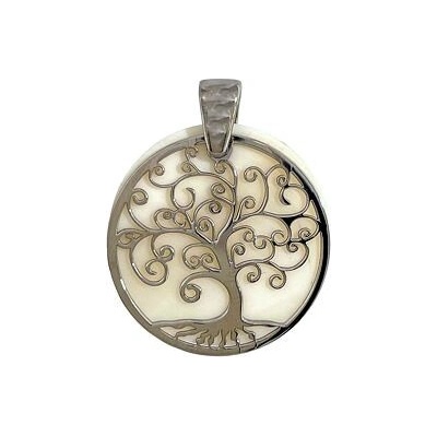 Infinitysilver Stříbrný přívěsek strom života s perletí kudrnatý SP183497