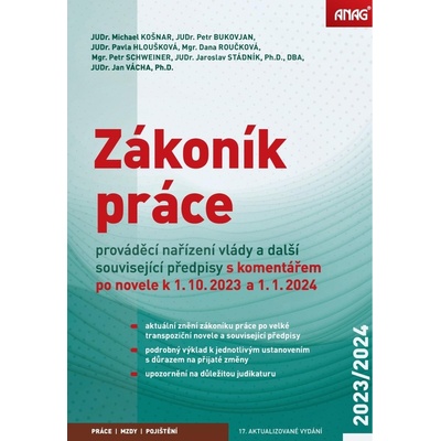 Zákoník práce, prováděcí nařízení vlády a další související předpisy