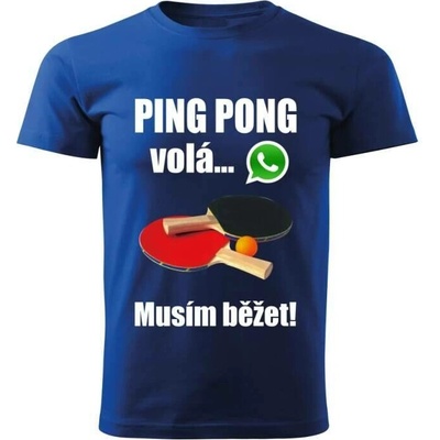 dětské tričko Ping Pong volá musím běžet modré