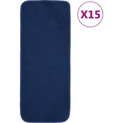 vidaXL Противоплъзгащи стелки за стълби, 15 бр, 60x25 см, нейви синьо (340398)