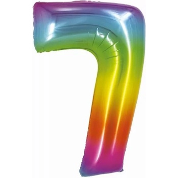 Godan Балон фолио в цветовете на дъгата, 76 см - цифра 7 (ch-stc7)