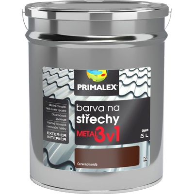 Primalex Metal 3v1 Farba na strechy 5L metal červenohnedá