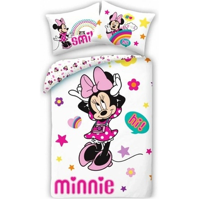 Halantex bavlna obliečky Minnie Mouse Disney motív Hi & Smile 100% bavlna 70x90 140x200