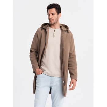 Ombre Clothing Кафяво мъжко палто с качулка Ombre Облекло Ombre Clothing | Kafyav | МЪЖЕ | L