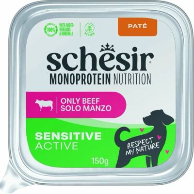 Schesir Dog Monoprotein Active Hovädzie paté 150g
