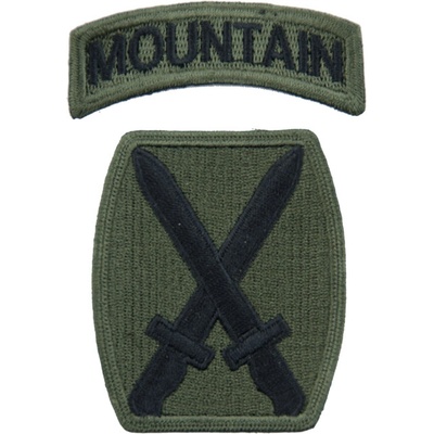 Nášivka: Divize pěší 10. - horská | olivová | černá – Zboží Mobilmania