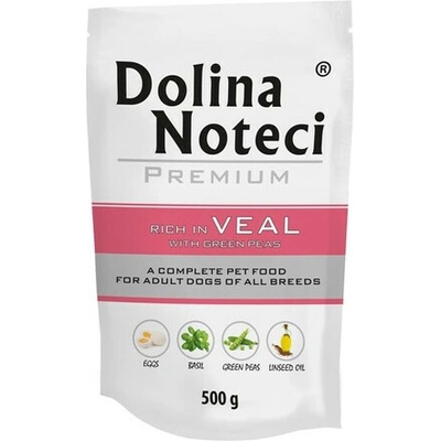 Dolina Noteci Premium Bohatá na teľacine so zeleným hráškom 500 g