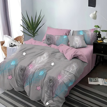 EmonaMall Двулицево спално бельо EmonaMall, 6 части - Модел S16801 (S16801-33333d)