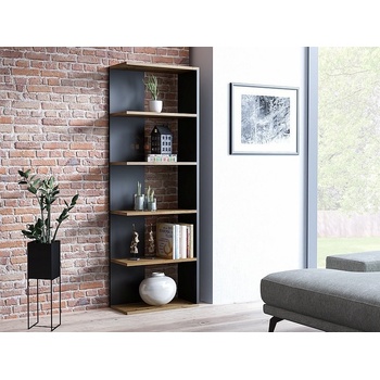 Signal Regál CORNER dub wotan+čierny 170x60 cm