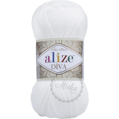 Alize Diva 055 bílá
