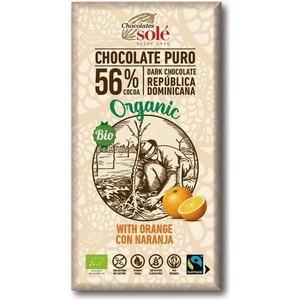 Chocolates Solé Шоколади Solé - 56% органичен шоколад с портокал