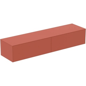 Ideal Standard Atelier Conca червено-оранжев матов стенен шкаф с 2 чекмеджета с плот 200 см (T4316Y3)