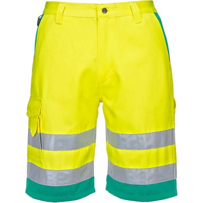 Portwest kraťasy Hi Vis L043 reflexní Žluto modrozelená