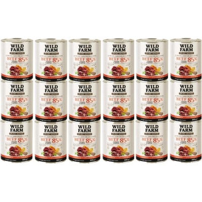 Wild Farm Pure Mono Hovädzie mäso tekvica a quinoa 18 x 800 g