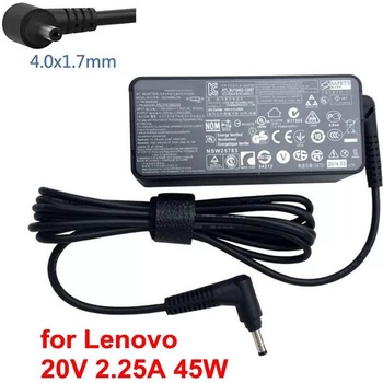 Lenovo Lenovo, 45W, 20V, 2.25A, 4.0x1.7mm, черен