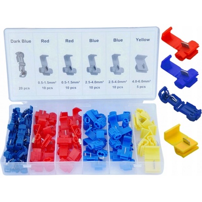 Svorkovnice, rychlospojky automobilové elektrické, sada 65 kusů, 0,5 - 6,0 mm TA4166 84198