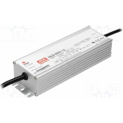 MEAN WELL HLG-80H-12 Napájecí zdroj: spínaný; LED; 60W; 12VDC; 5A; 90÷305VAC; 127÷431VDC