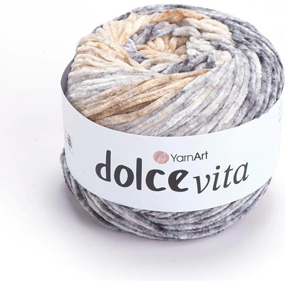Yarn Art Dolce Vita 3412 odstíny šedé a béžové
