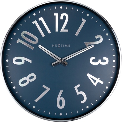 NeXtime Стенен часовник Alchemy синьо-сребрист (3288BL)