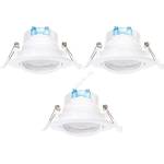 Aigostar - Комплект от 3 вградени LED осветителни тела, LED/5W/230V, 6500K, Ø 8, 5 см, бели (AI2039)