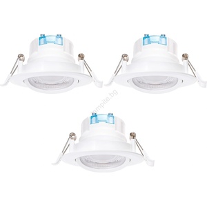 Aigostar - Комплект от 3 вградени LED осветителни тела, LED/5W/230V, 6500K, Ø 8, 5 см, бели (AI2039)