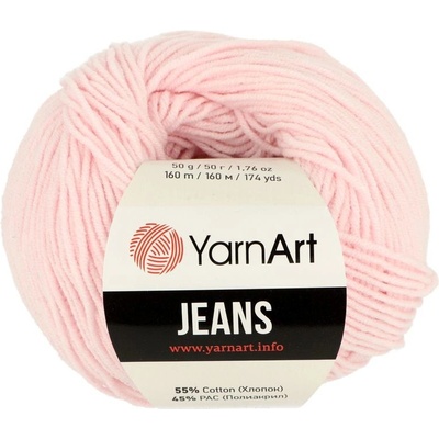 YarnArt Jeans 74 bledá ružová