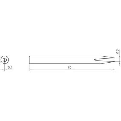 Weller LÖTSPITZE F. SPI 41 3,0MM GERADE VERP. spájkovací hrot dlátová forma Obsah 1 ks