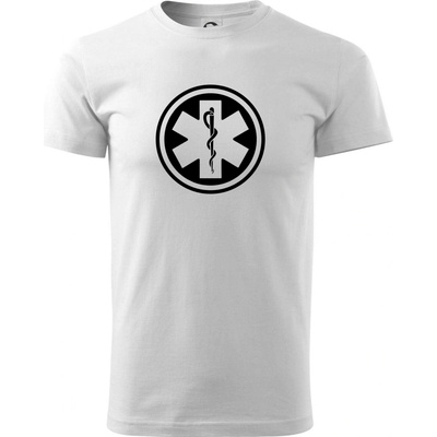 Rescue logo samostatné kulaté klasické pánské triko bílá