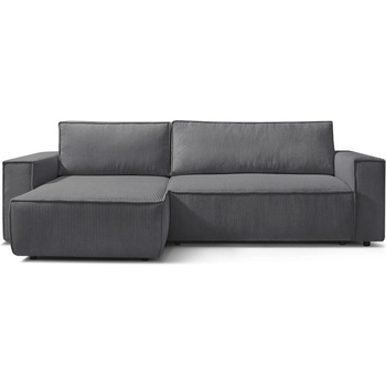 Bobochic Тъмносив велурен разтегателен диван Nihad - Bobochic Paris (102673)