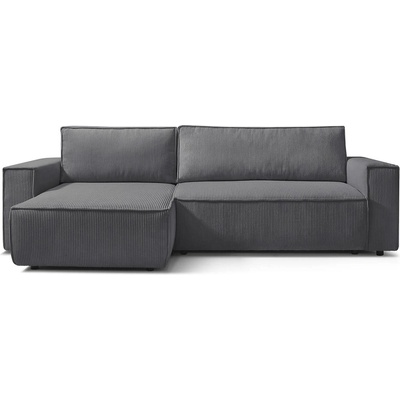 Bobochic Тъмносив велурен разтегателен диван Nihad - Bobochic Paris (102673)